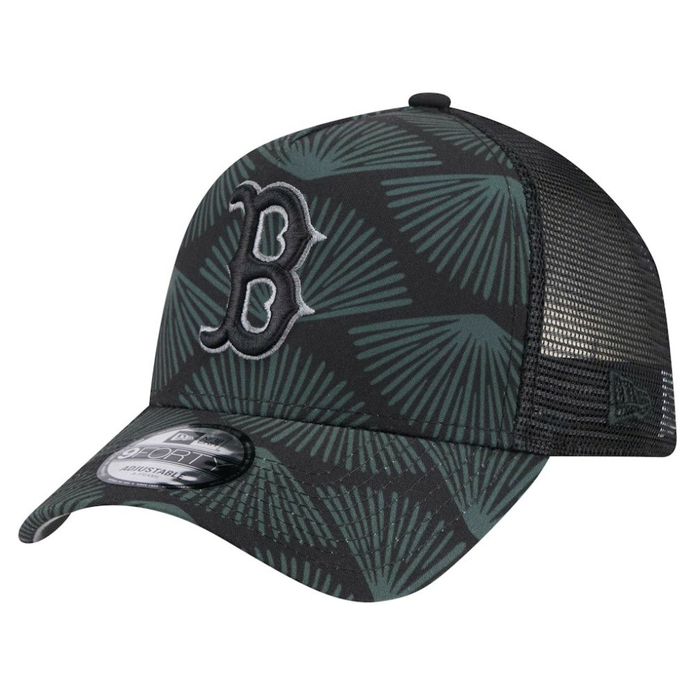 Boston Red Sox New Era 9FORTY A-Frame Trucker Adjustable Hat - Black - New Era on Sale
