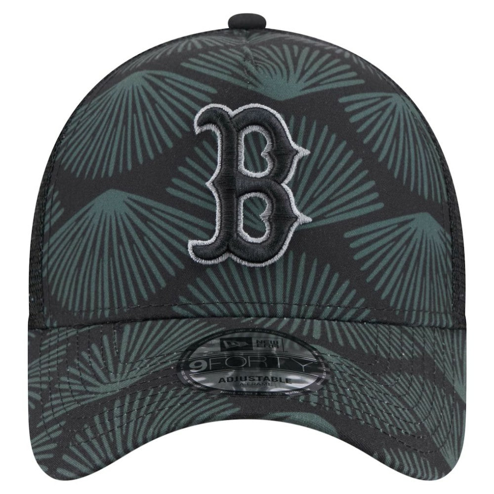 Boston Red Sox New Era 9FORTY A-Frame Trucker Adjustable Hat - Black - New Era on Sale
