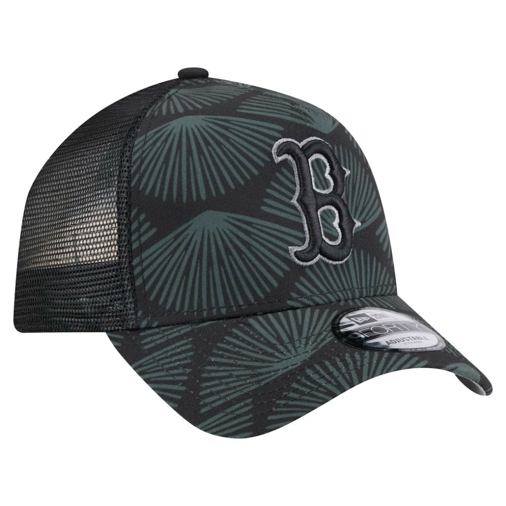 Boston Red Sox New Era 9FORTY A-Frame Trucker Adjustable Hat - Black - New Era on Sale
