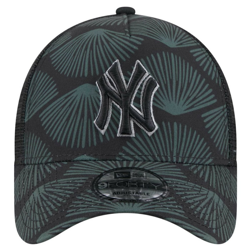 New York Yankees New Era 9FORTY A-Frame Trucker Adjustable Hat - Black - New Era Sale
