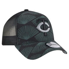 Minnesota Twins New Era 9FORTY A-Frame Trucker Adjustable Hat - Black - New Era Lifestyle