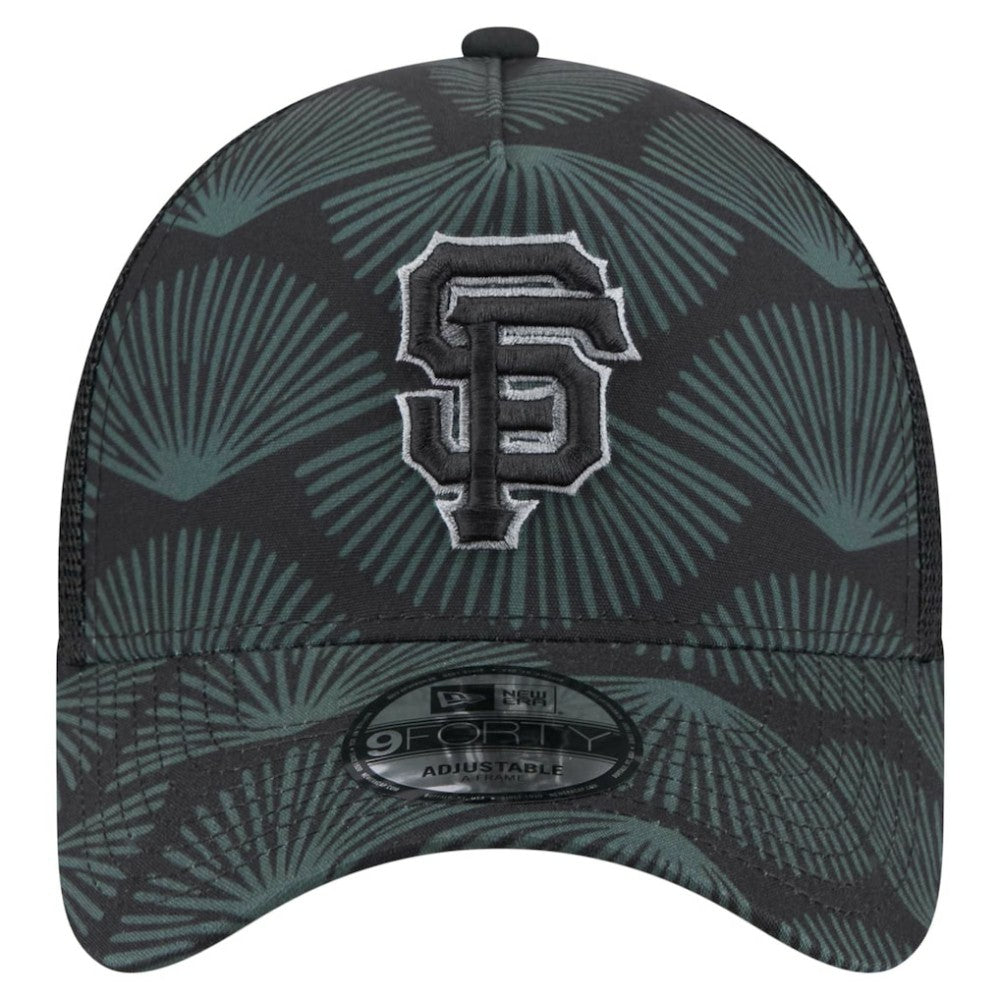 San Francisco Giants New Era 9FORTY A-Frame Trucker Adjustable Hat - Black - New Era Lifestyle