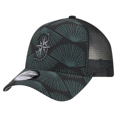 Seattle Mariners New Era 9FORTY A-Frame Trucker Adjustable Hat - Black - New Era on Sale
