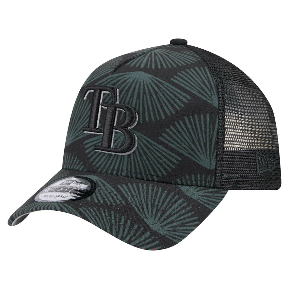 Tampa Bay Rays New Era 9FORTY A-Frame Trucker Adjustable Hat - Black - New Era Online