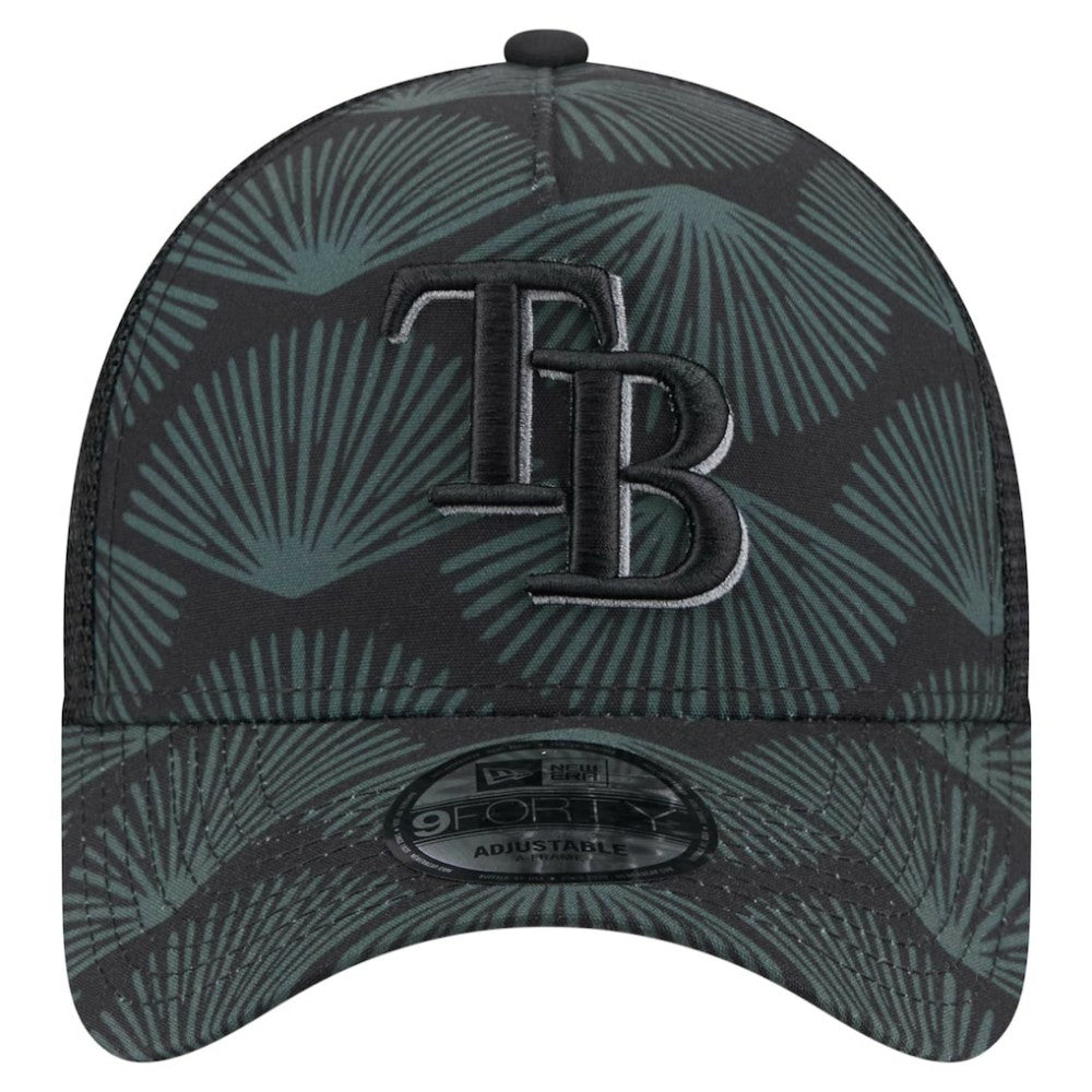 Tampa Bay Rays New Era 9FORTY A-Frame Trucker Adjustable Hat - Black - New Era Online