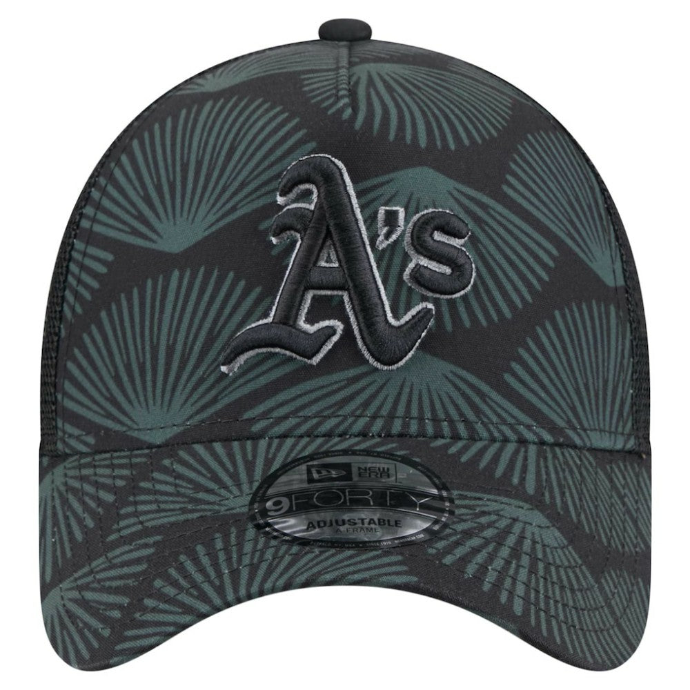 Athletics New Era 9FORTY A-Frame Trucker Adjustable Hat - Black - New Era Sale