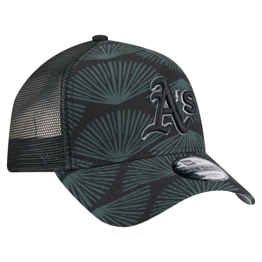 Athletics New Era 9FORTY A-Frame Trucker Adjustable Hat - Black - New Era Sale