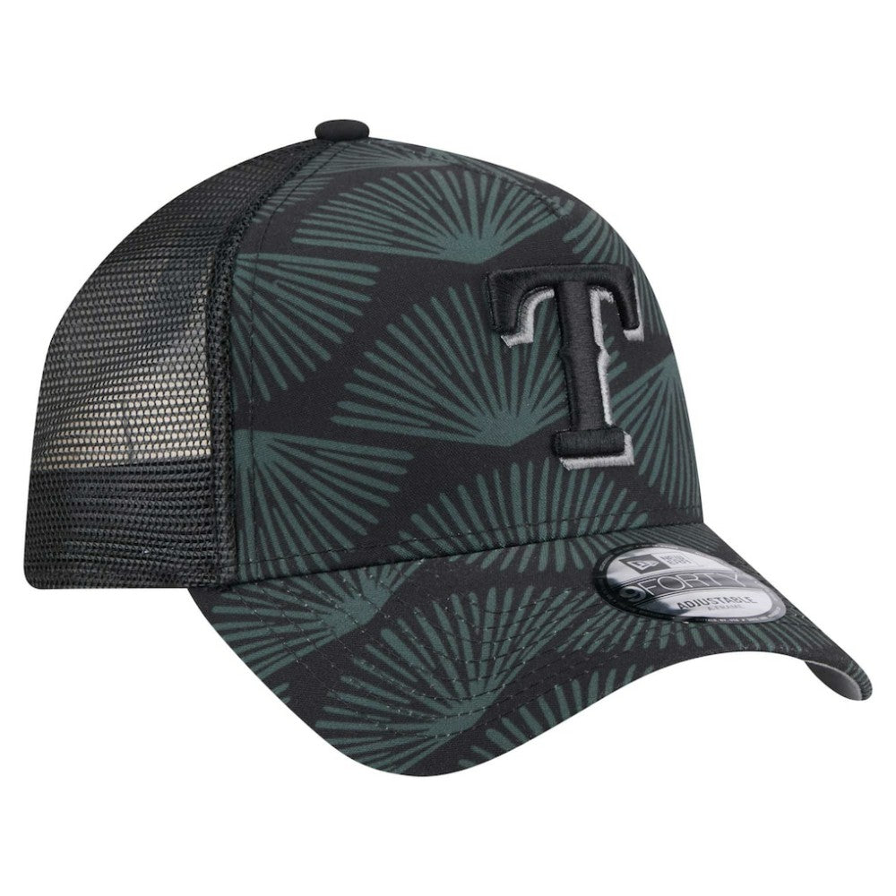 Texas Rangers New Era 9FORTY A-Frame Trucker Adjustable Hat - Black - New Era Online