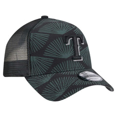 Texas Rangers New Era 9FORTY A-Frame Trucker Adjustable Hat - Black - New Era Online