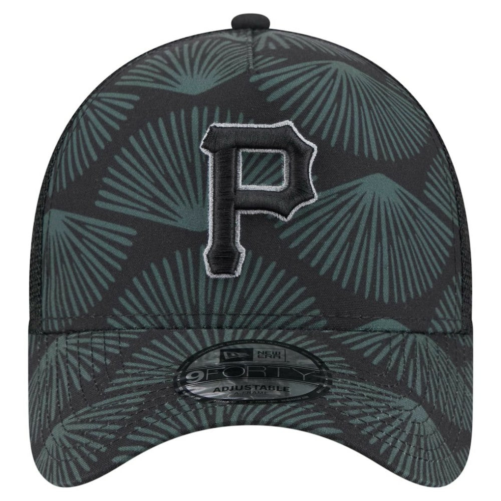 Pittsburgh Pirates New Era 9FORTY A-Frame Trucker Adjustable Hat - Black - New Era Online