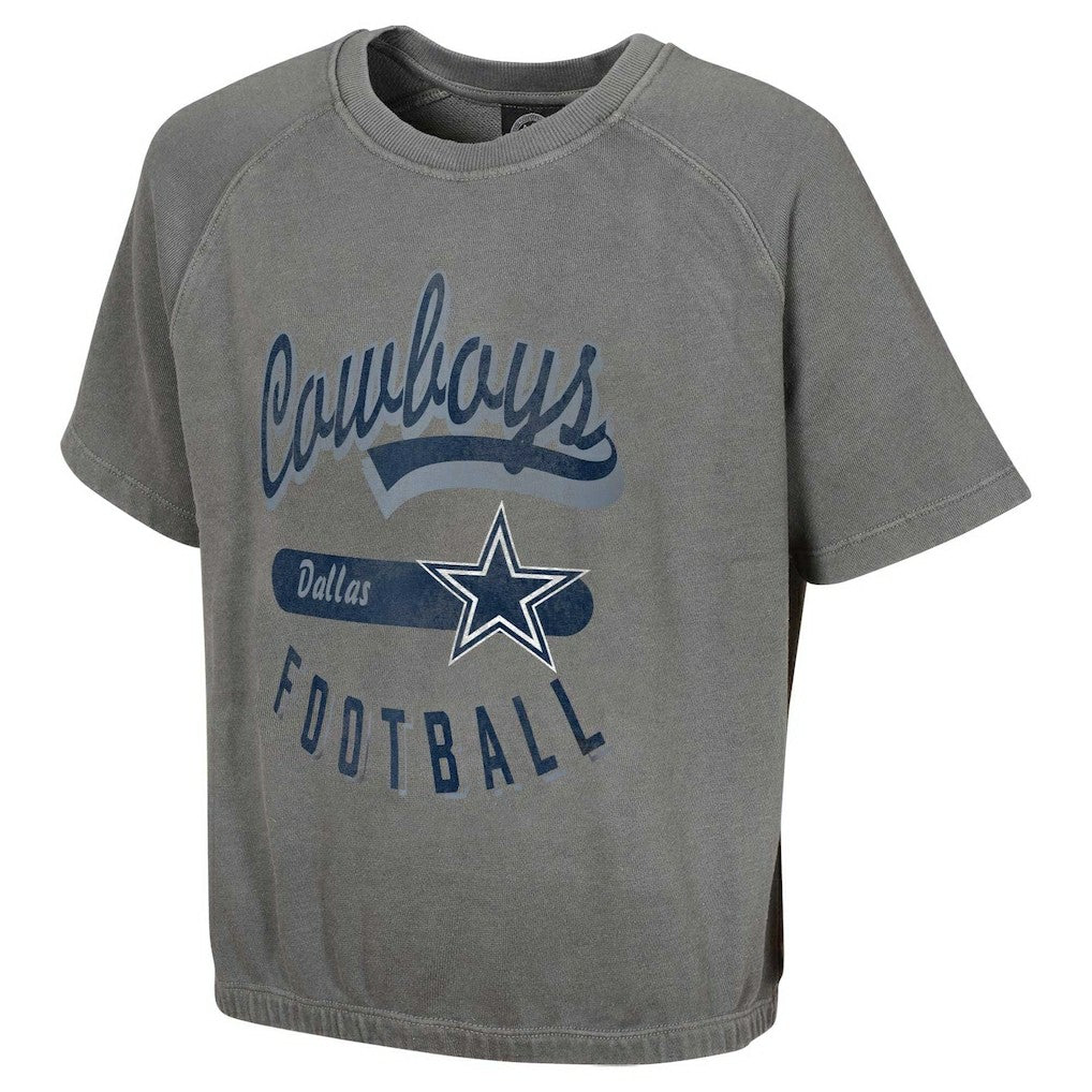 Dallas Cowboys Women's Mineral Wash Short Sleeve Top Gray
