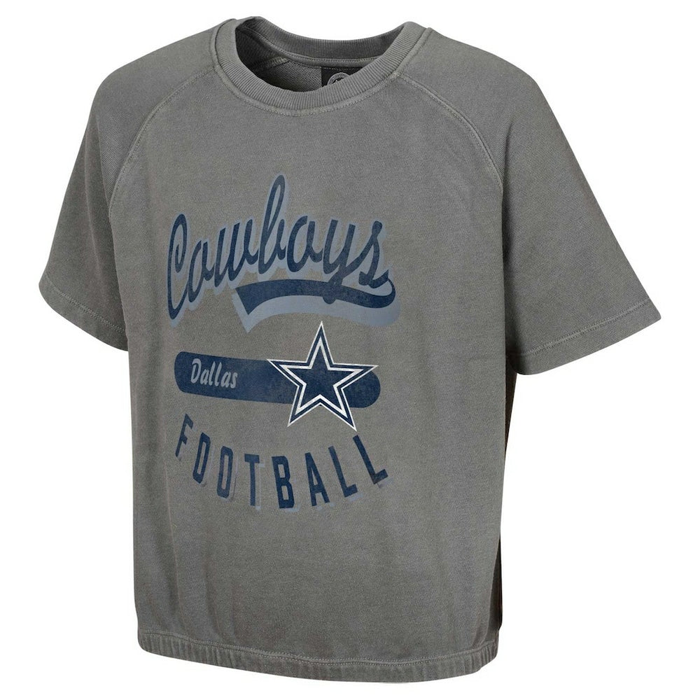 Dallas Cowboys Women's Mineral Wash Short Sleeve Top Gray