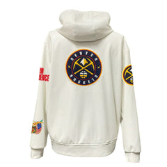 Denver Nuggets Jeff Hamilton Vegan Leather Full-Zip Hoodie White