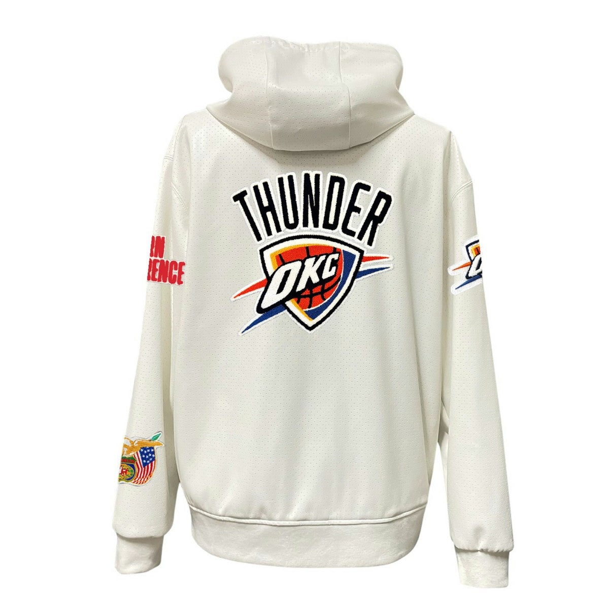 Oklahoma City Thunder Jeff Hamilton Vegan Leather Full-Zip Hoodie White