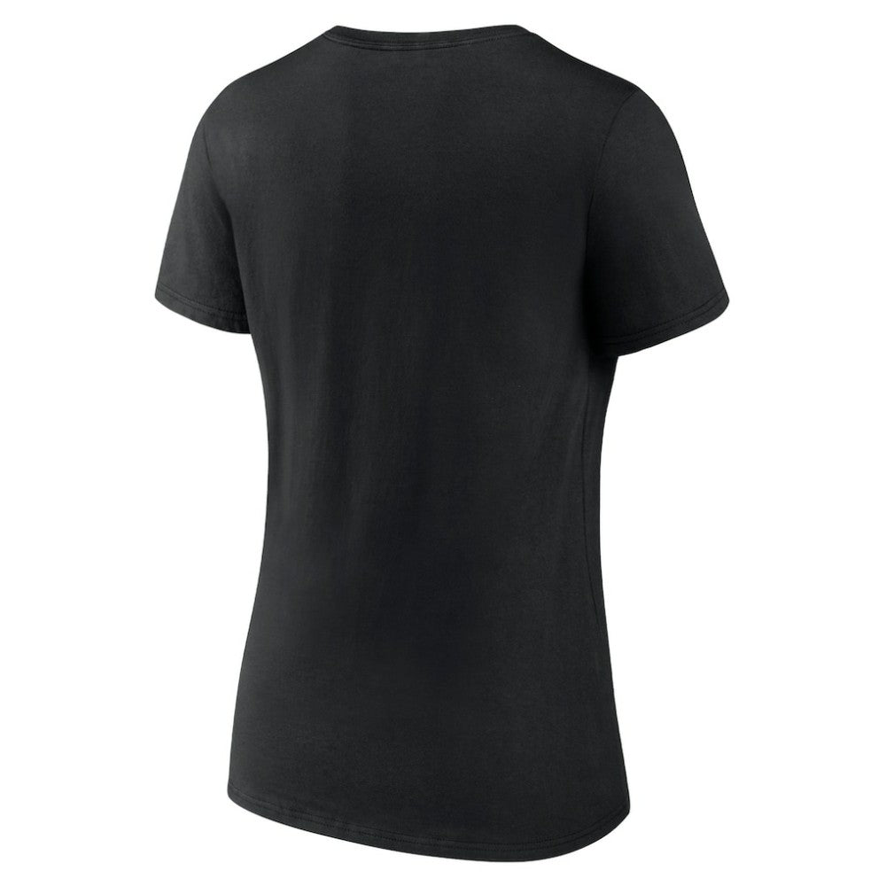 Utah Mammoth Fanatics Women's Draft Logo V-Neck T-Shirt - Black - NHL 201875555