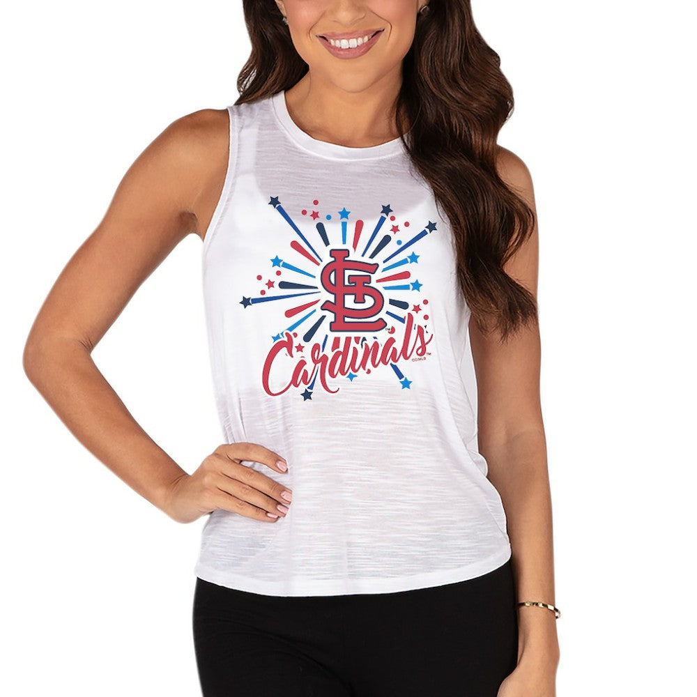 St. Louis Cardinals Concepts Sport Women's Infuse Tank Top - White - MLB Online