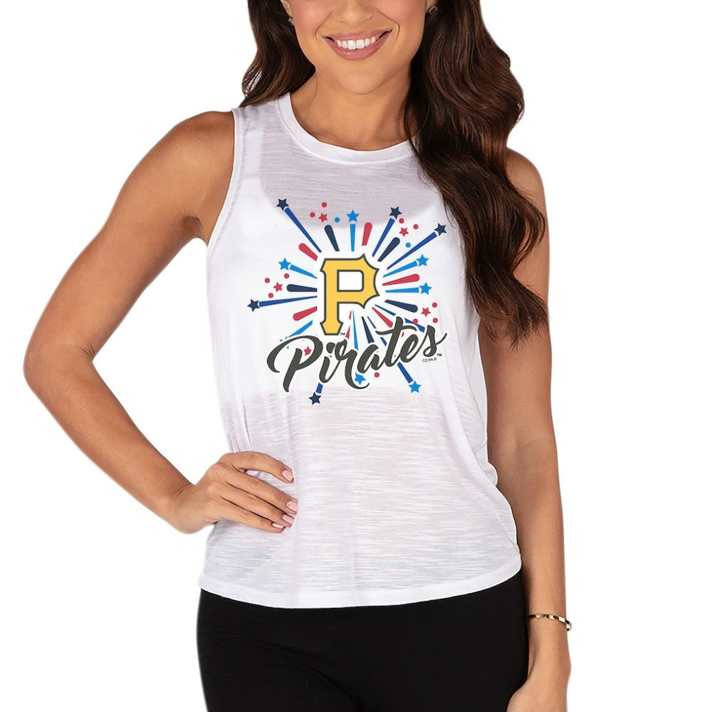 Pittsburgh Pirates Concepts Sport Women's Infuse Tank Top - White - MLB Discount