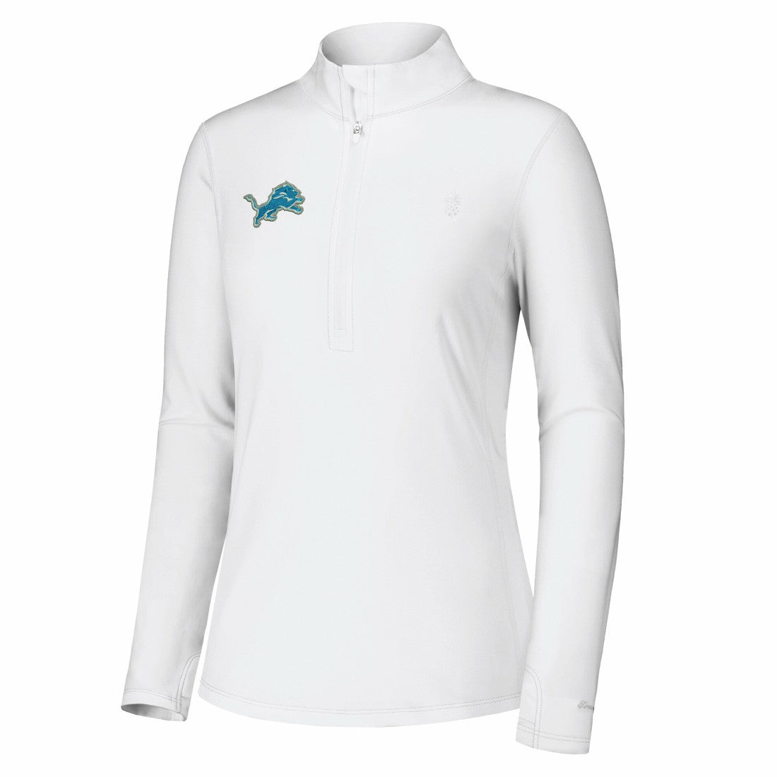 Detroit Lions Women's Sport Playa Vista IslandZone Quarter-Zip Jacket White