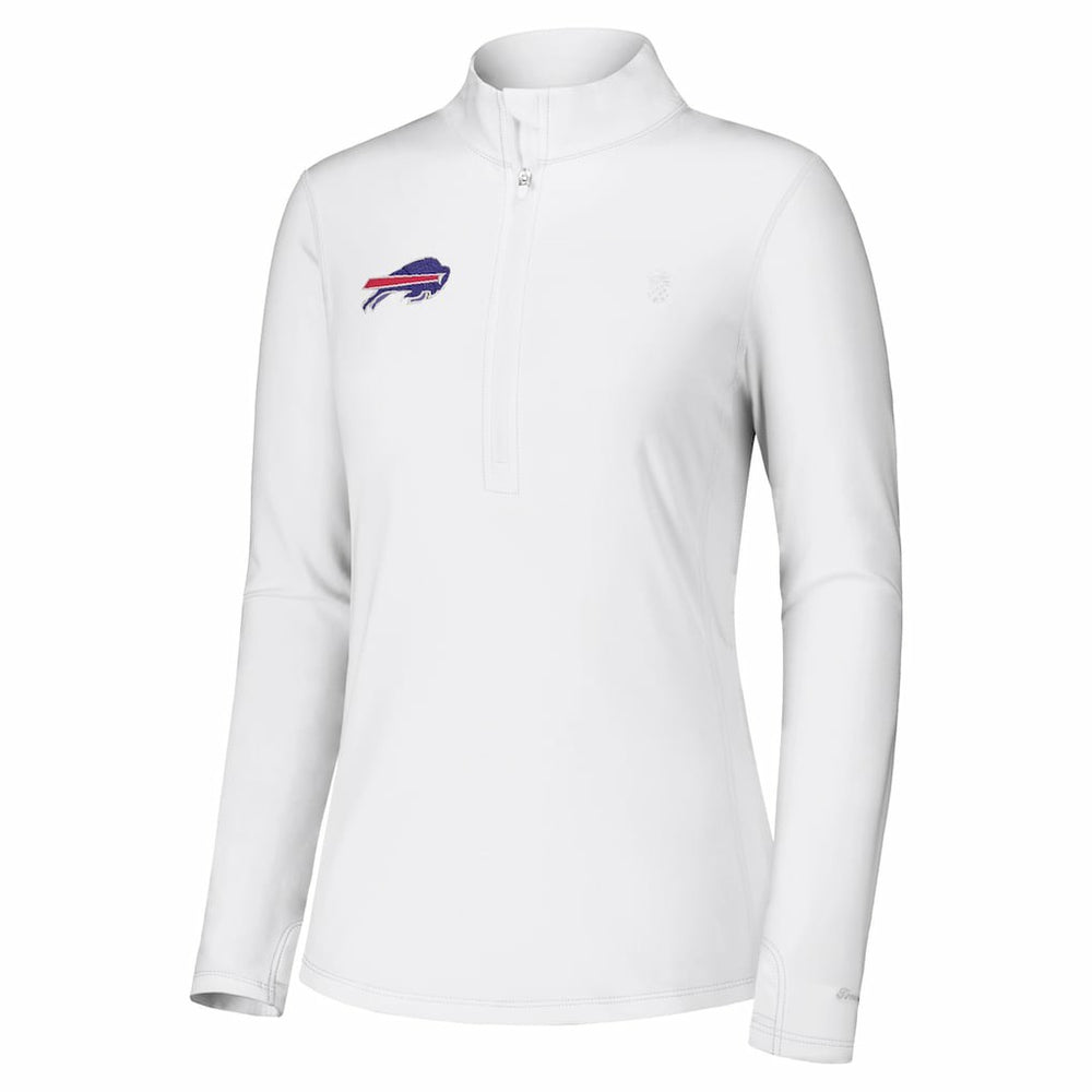 Buffalo Bills Women's Sport Playa Vista IslandZone Quarter-Zip Jacket White