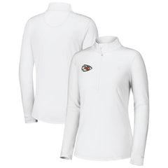 Kansas City Chiefs Women's Sport Playa Vista IslandZone Quarter-Zip Jacket White
