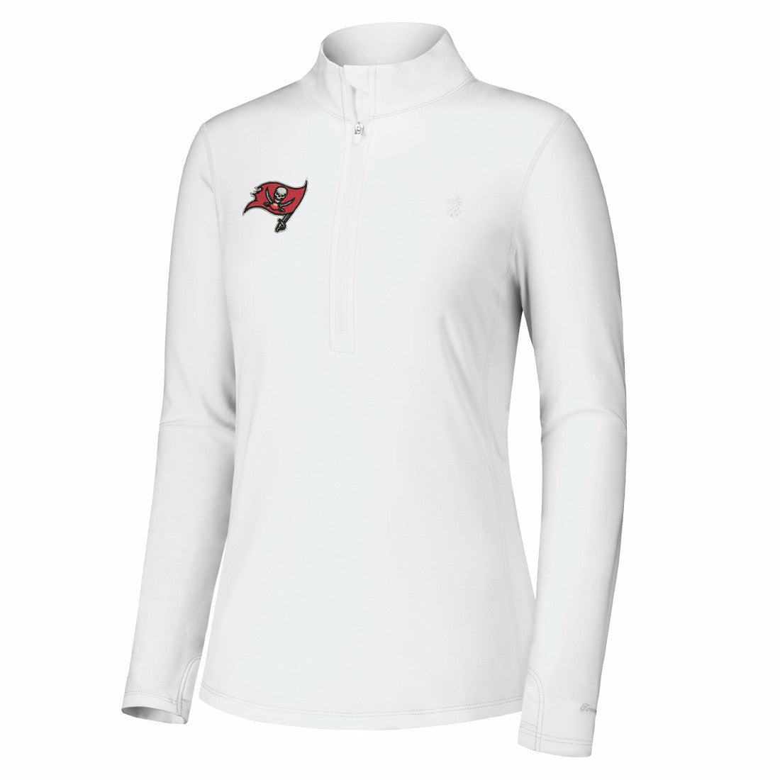 Tampa Bay Buccaneers Women's Sport Playa Vista IslandZone Quarter-Zip Jacket White
