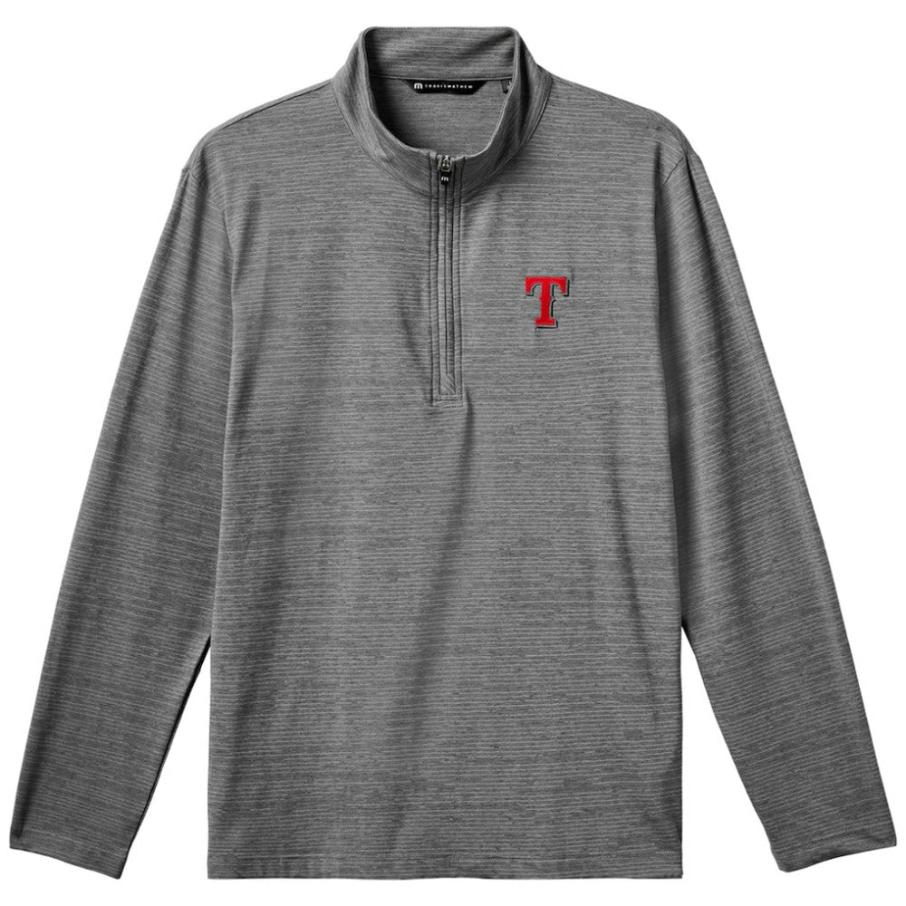 Texas Rangers TravisMathew The Heater Quarter-Zip Pullover Top - Gray - MLB Sale