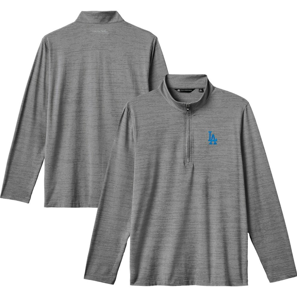 Los Angeles Dodgers TravisMathew The Heater Quarter-Zip Pullover Top - Gray - MLB Online