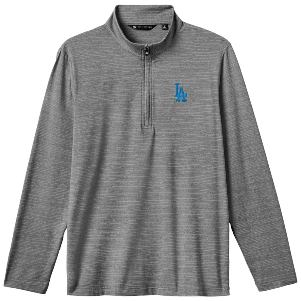 Los Angeles Dodgers TravisMathew The Heater Quarter-Zip Pullover Top - Gray - MLB Online