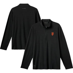 San Francisco Giants TravisMathew The Heater Quarter-Zip Pullover Top - Black - MLB Discount