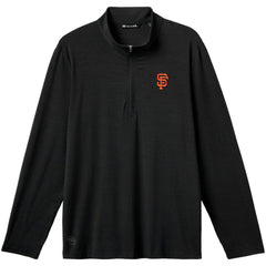 San Francisco Giants TravisMathew The Heater Quarter-Zip Pullover Top - Black - MLB Discount