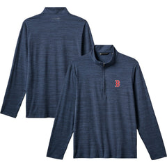 Boston Red Sox TravisMathew The Heater Quarter-Zip Pullover Top - Navy - MLB Lifestyle