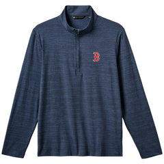 Boston Red Sox TravisMathew The Heater Quarter-Zip Pullover Top - Navy - MLB Lifestyle