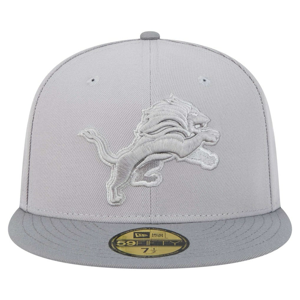 Detroit Lions New Era Iron Cloud 59FIFTY Fitted Hat Gray/Graphite