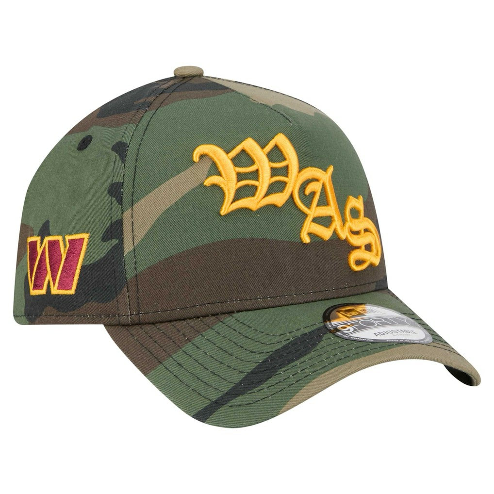 Washington Commanders New Era Mystic Camo A-Frame 9FORTY Adjustable Hat Camo