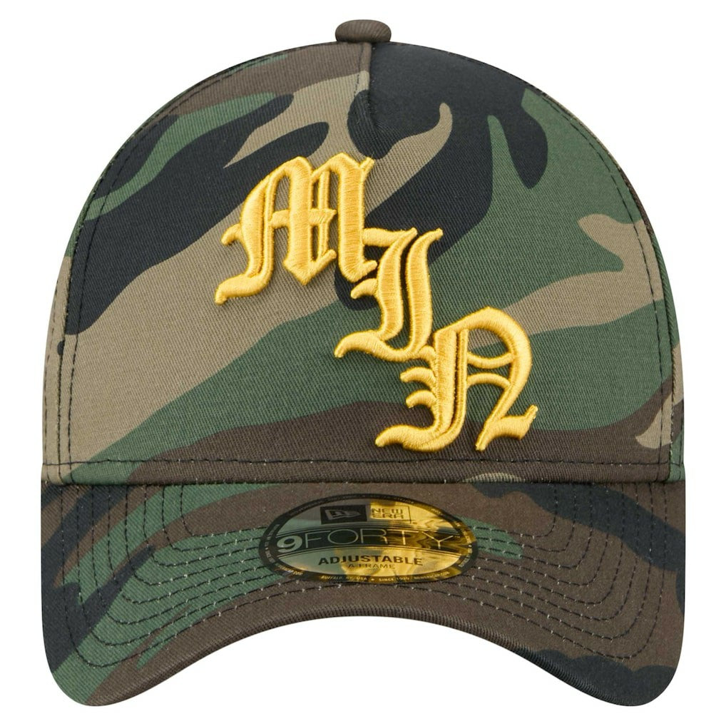 Minnesota Vikings New Era Mystic Camo A-Frame 9FORTY Adjustable Hat Camo