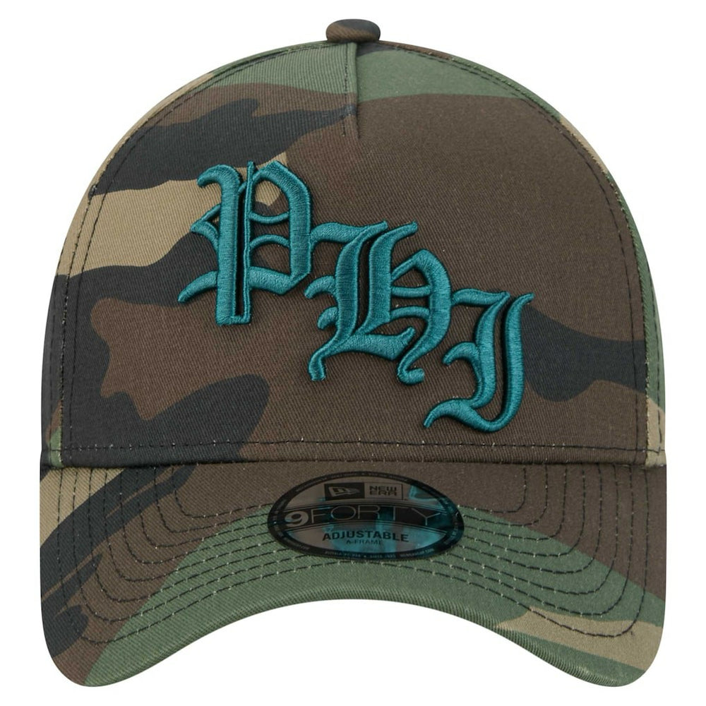 Philadelphia Eagles New Era Mystic Camo A-Frame 9FORTY Adjustable Hat Camo