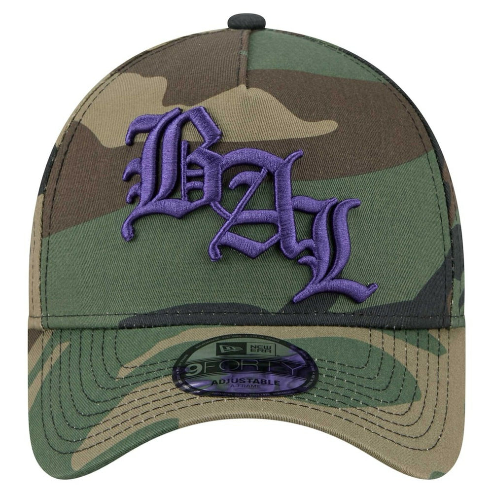 Baltimore Ravens New Era Mystic Camo A-Frame 9FORTY Adjustable Hat Camo