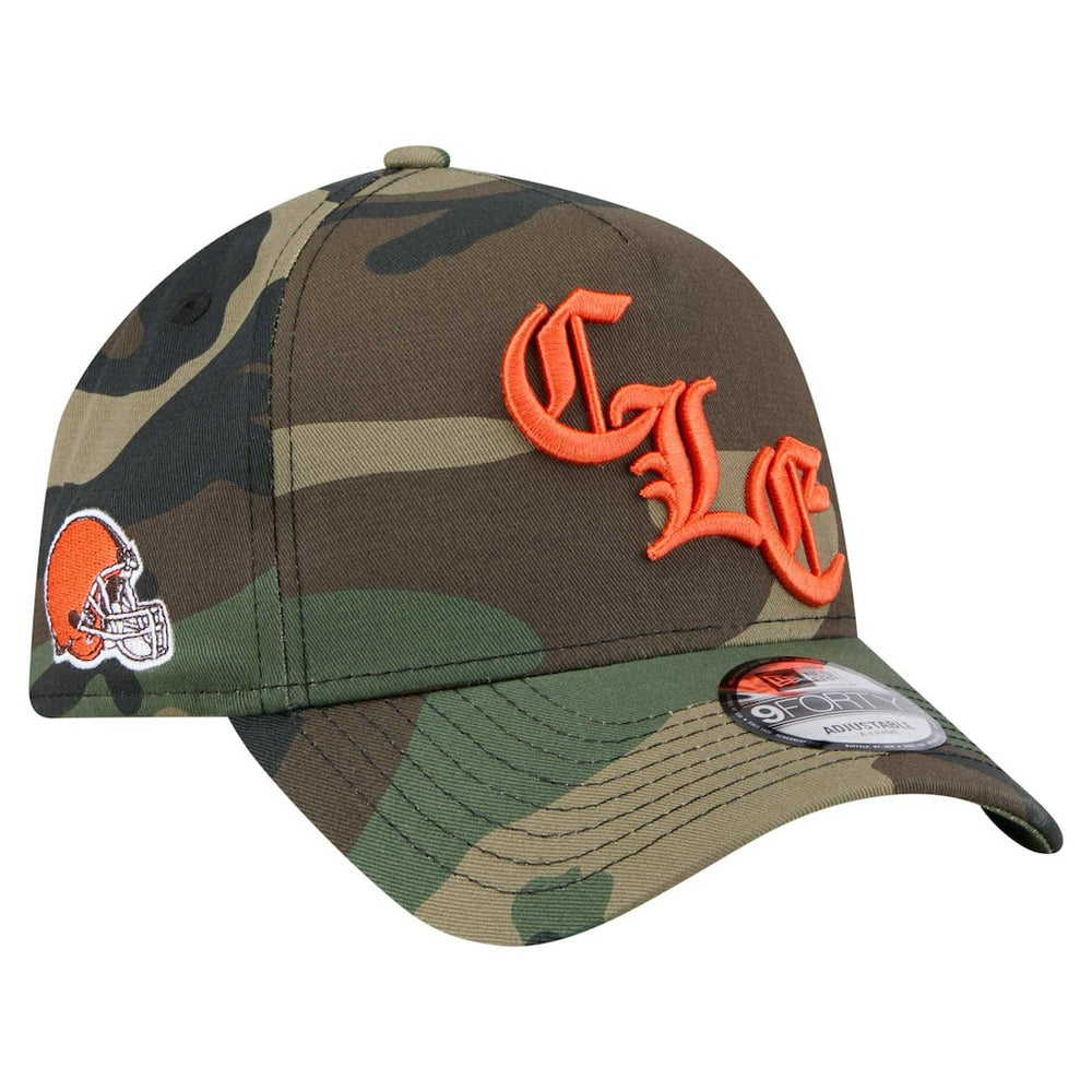 Cleveland Browns New Era Mystic Camo A-Frame 9FORTY Adjustable Hat Camo