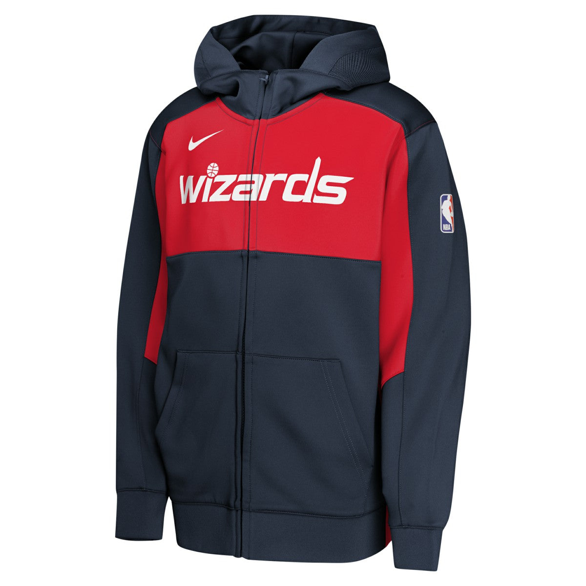 Washington Wizards Youth Authentic On-Court Showtime Performance Full-Zip Hoodie Navy/Red | Nike US