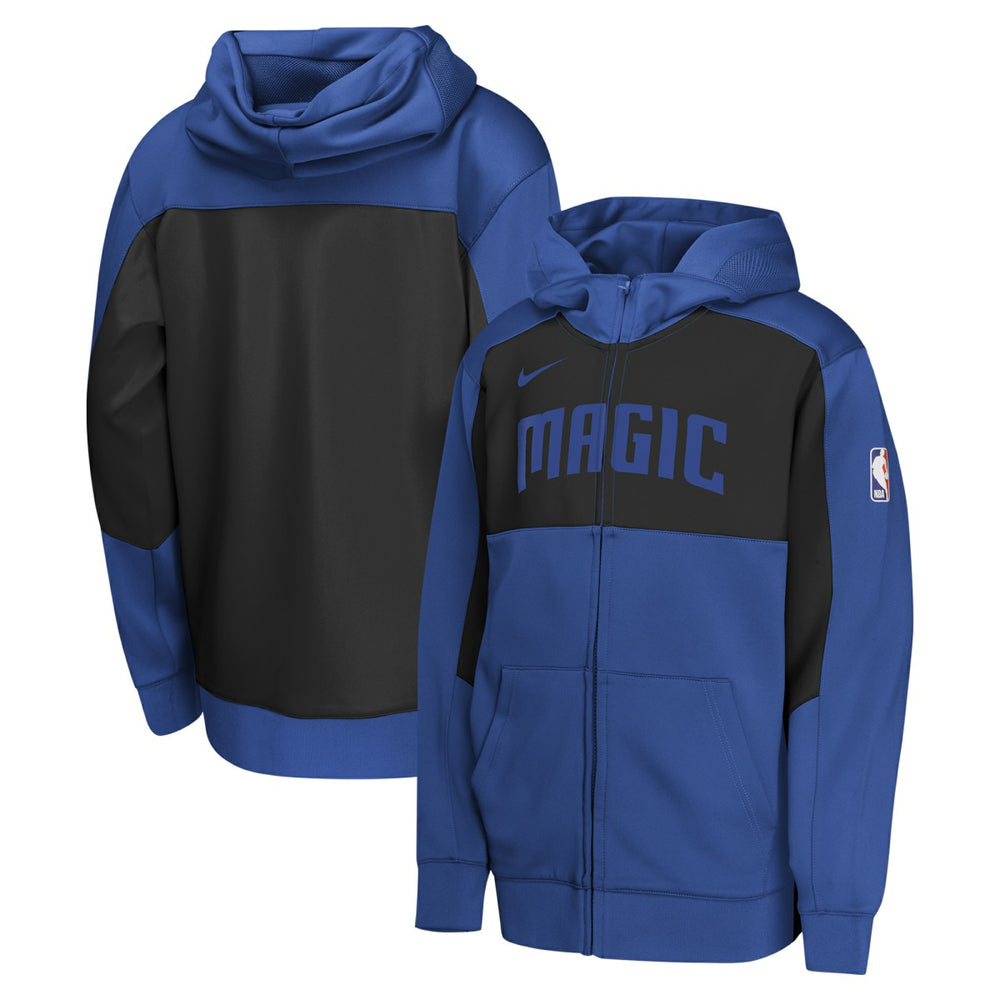 Orlando Magic Youth Authentic On-Court Showtime Performance Full-Zip Hoodie Blue/Black | Nike outlet