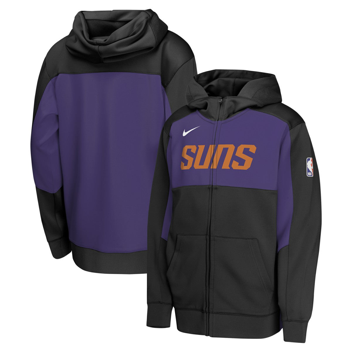 Phoenix Suns Youth Authentic On-Court Showtime Performance Full-Zip Hoodie Black/Purple | Nike discount