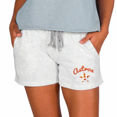 Houston Astros Concepts Sport Women's Mainstream French Terry Tri-Blend Shorts - Ash - MLB Online