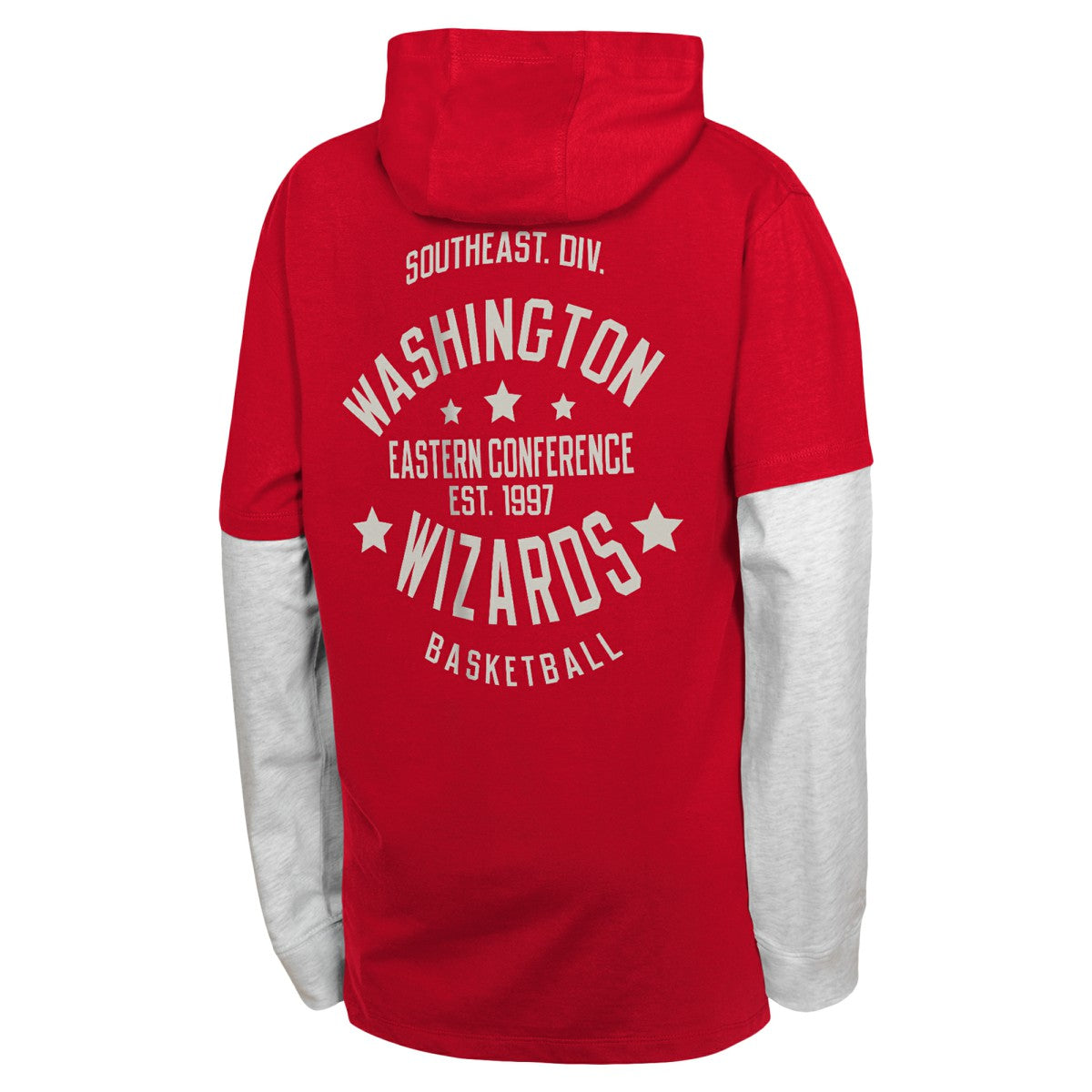 Washington Wizards Youth Small Ball Long Sleeve Hoodie T-Shirt Red