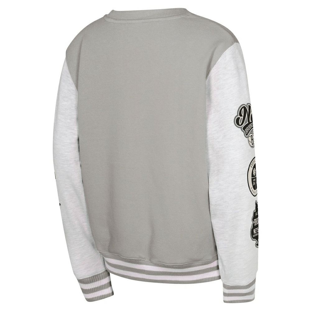 Brooklyn Nets Youth Star Treatment Pullover Sweatshirt Gray