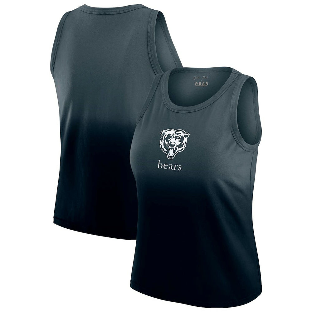 Chicago Bears WEAR by Erin Andrews x Gracie Hunt Women's Ombre Tank Top Navy