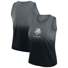 Cincinnati Bengals WEAR by Erin Andrews x Gracie Hunt Women's Ombre Tank Top Black