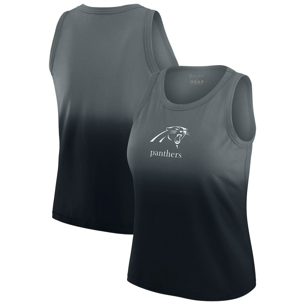 Carolina Panthers WEAR by Erin Andrews x Gracie Hunt Women's Ombre Tank Top Black