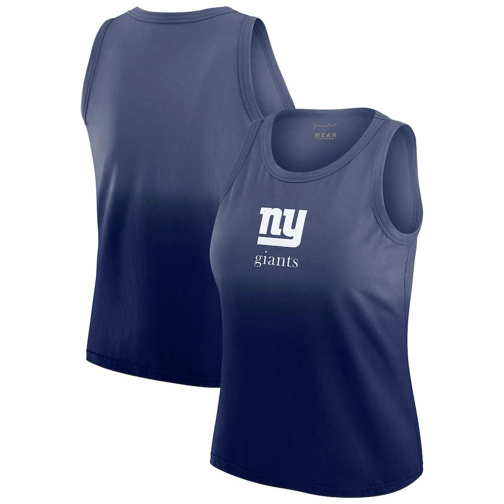 New York Giants WEAR by Erin Andrews x Gracie Hunt Women's Ombre Tank Top Navy