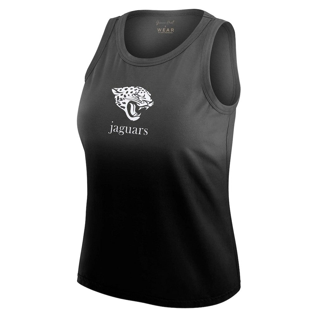 Jacksonville Jaguars WEAR by Erin Andrews x Gracie Hunt Women's Ombre Tank Top Black