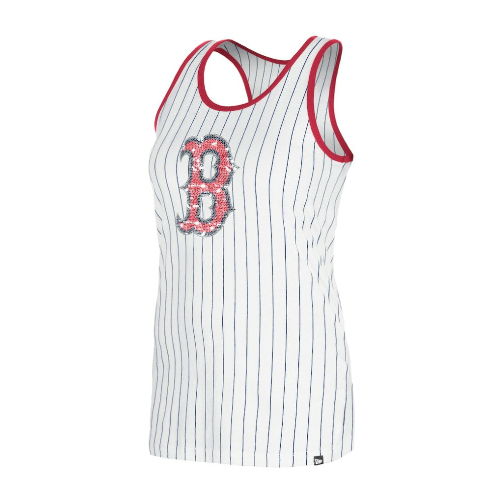Boston Red Sox New Era Women's Gameday Pinstripe Tank Top - White - New Era Discount